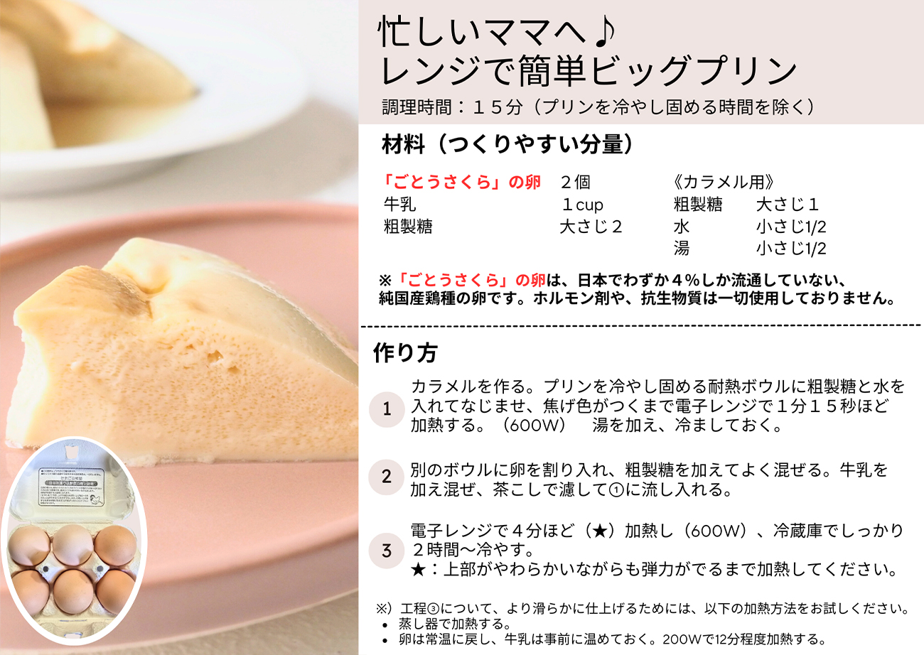 忙しいママへ♪レンジで簡単ビッグプリン